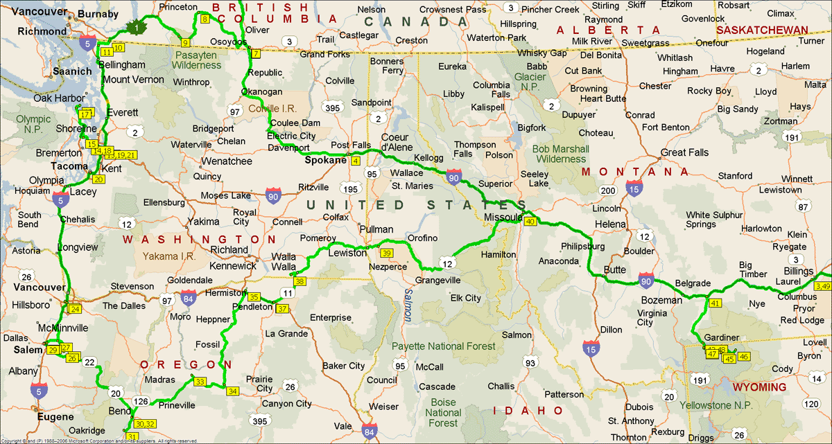 Northwest USA Map